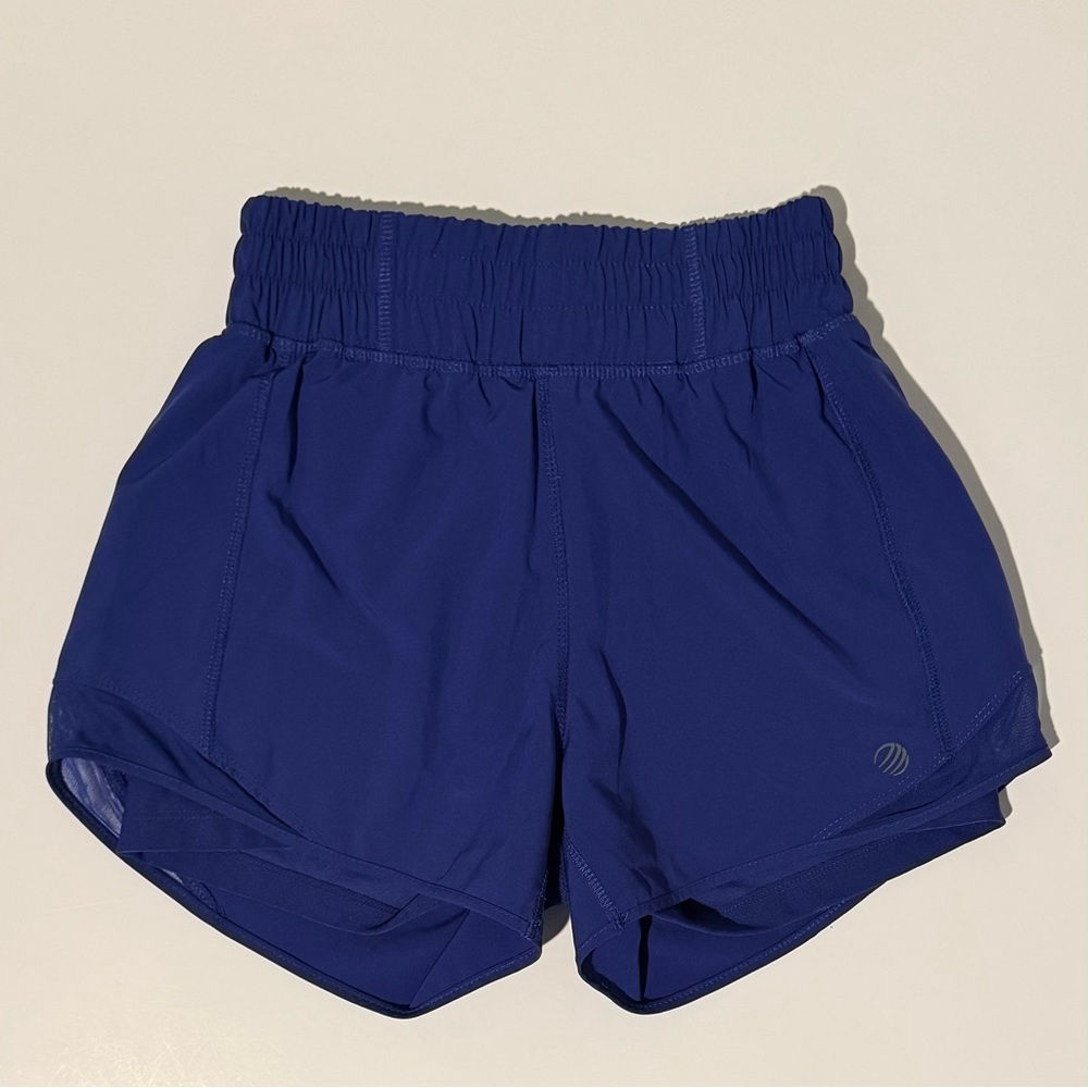 MPG Blue Athletic Shorts with Built In Bike Shorts